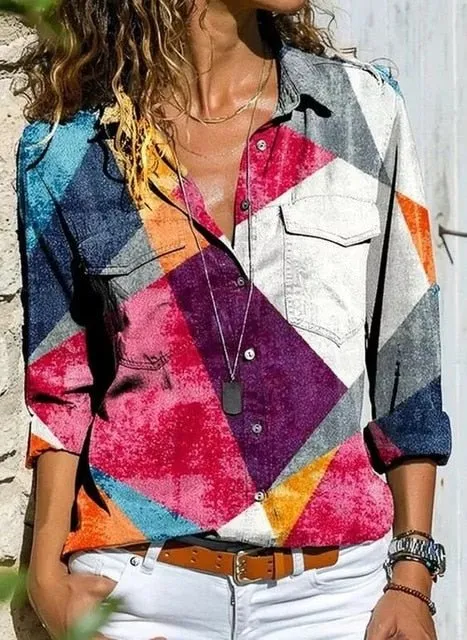 Very Cool and Loose Button Down Plus Size Shirt