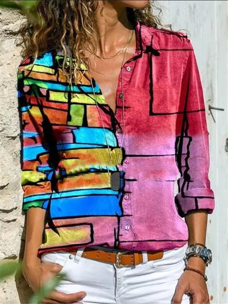 Very Cool and Loose Button Down Plus Size Shirt