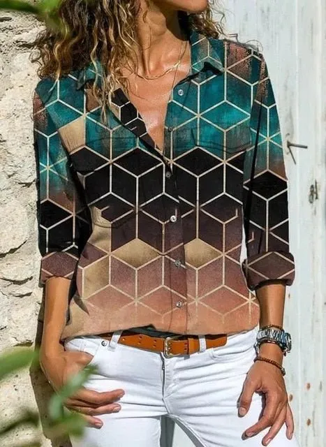 Very Cool and Loose Button Down Plus Size Shirt