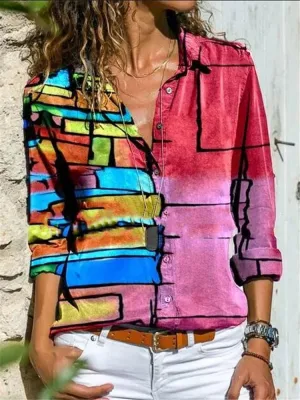 Very Cool and Loose Button Down Plus Size Shirt