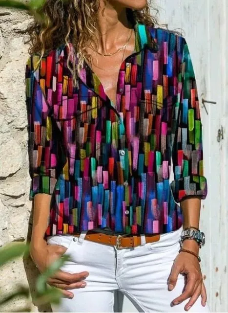 Very Cool and Loose Button Down Plus Size Shirt
