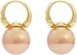 Vintage Pearl Earrings for Women 14K Gold Pearl Hoop Huggie Earring Small Hoop Half Round Dome Pearl Drop Earrings Dainty Statement Jewelry Gifts