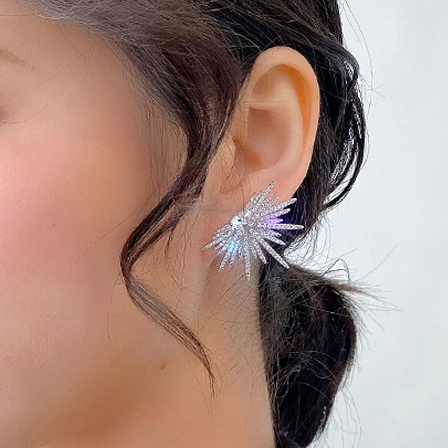 Vintage Rhinestone Statement Earrings Luxury Stars Drop Earrings Rhinestone Punk Earrings Boho Vintage Earrings for Women Jewelry