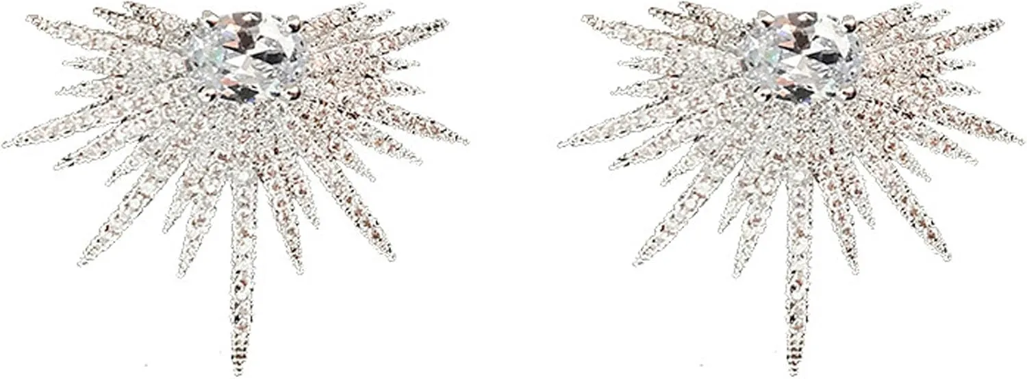 Vintage Rhinestone Statement Earrings Luxury Stars Drop Earrings Rhinestone Punk Earrings Boho Vintage Earrings for Women Jewelry