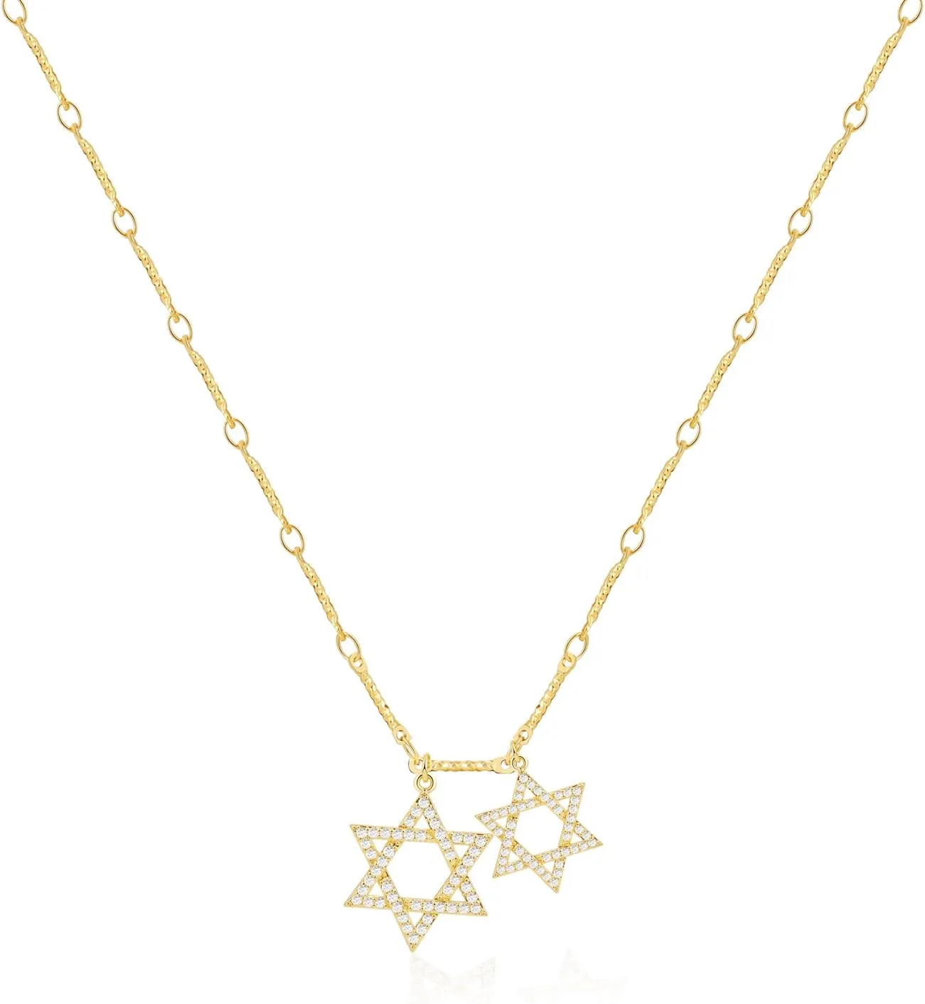 VIROMY Gold Cross Necklaces for Women Trendy 14K Gold Plated/Silver Cross Necklace,Cubic Zirconia Cross Necklaces for Women Men Boy Jewelry Gifts Double Cross Choker Necklace for Y2k Chains