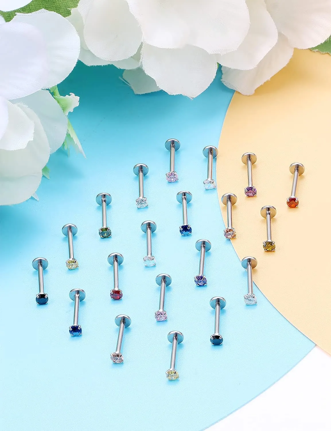Vsnnsns 16G Lip Rings Stainless Steel Tragus Helix Conch Piercing Jewelry Snake Bite Piercing Monroe Lip Rings Labret Medusa Cartilage Lobe Earrings Studs Piercing Jewelry 6MM 8MM 10MM Silver