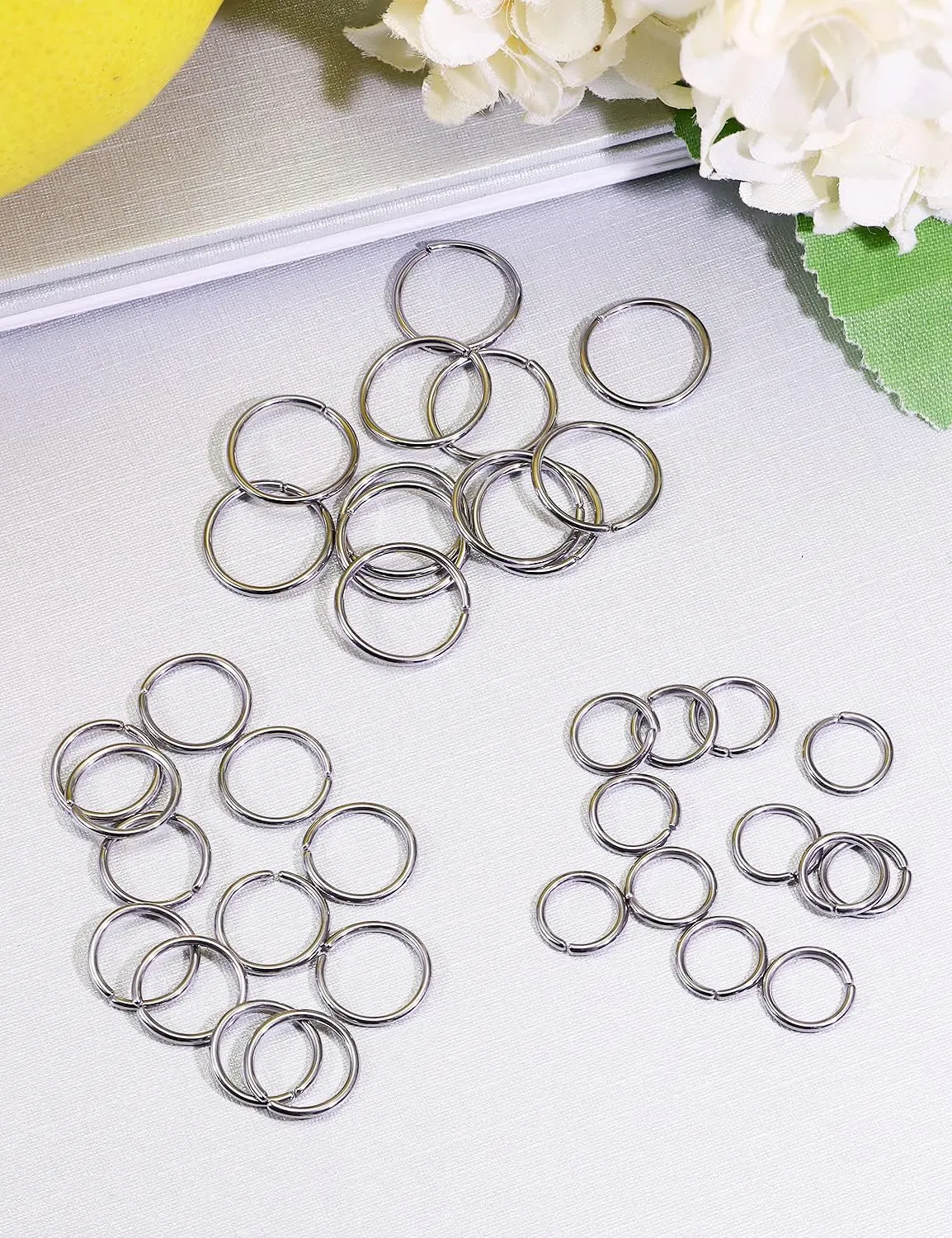 Vsnnsns 18G 20G 22G Nose Rings Hoops for Women Men - 316L Stainless Surgical Steel Lip Septum Rings Helix Tragus Cartilage Earring Piercing Jewelry 6mm 8mm 10mm Nose Piercing Hoops - 36Pcs