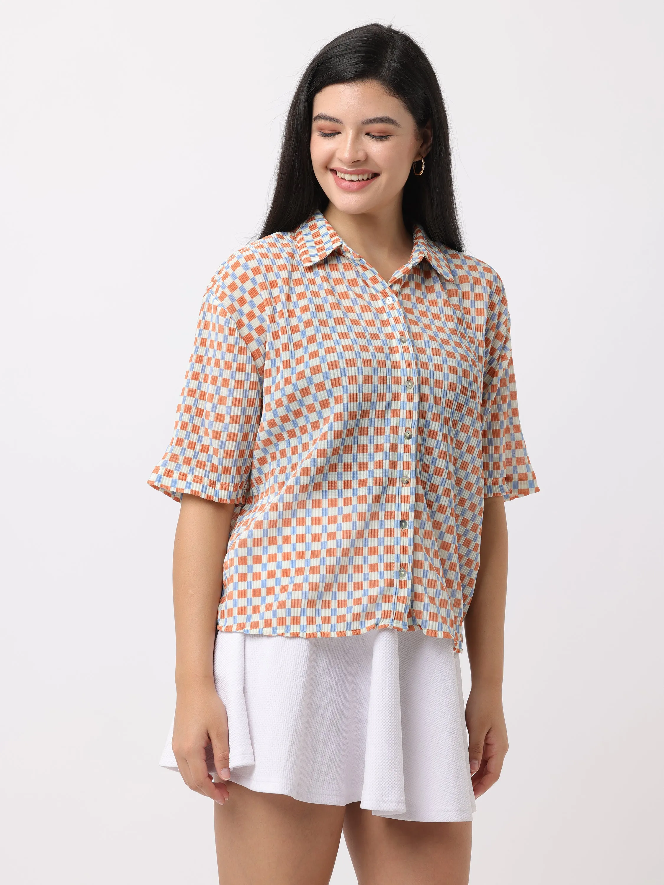 Women Multi Boxy Fit Printed Shirt