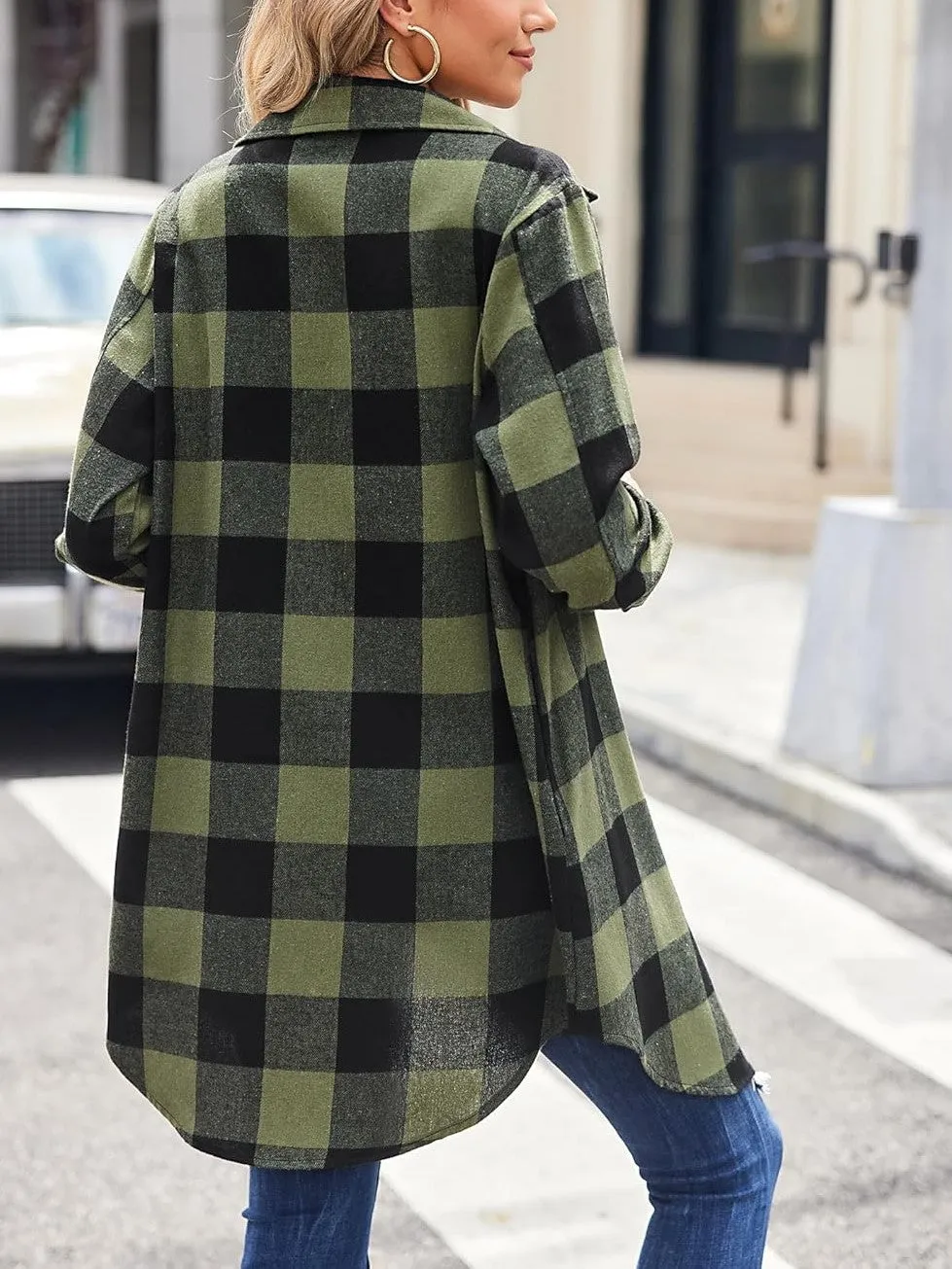 Women's Flannel Long Sleeve Plaid Button Down Shirts(BUY 2 FREE SHIPPING)