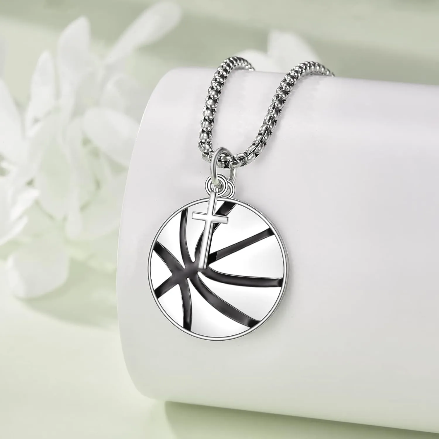 YFN Sport Necklace Sterling Silver Never Give Up I Can Do All Things Pendant Jewelry Sport Gifts for Women Men