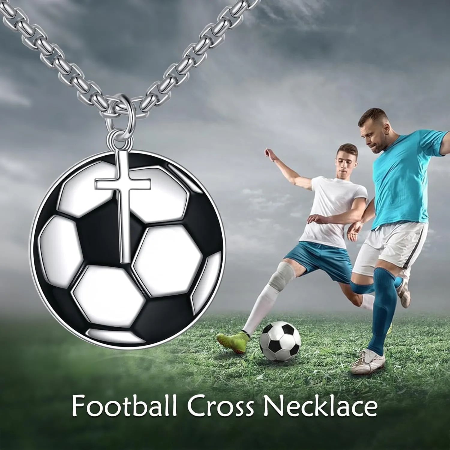 YFN Sport Necklace Sterling Silver Never Give Up I Can Do All Things Pendant Jewelry Sport Gifts for Women Men