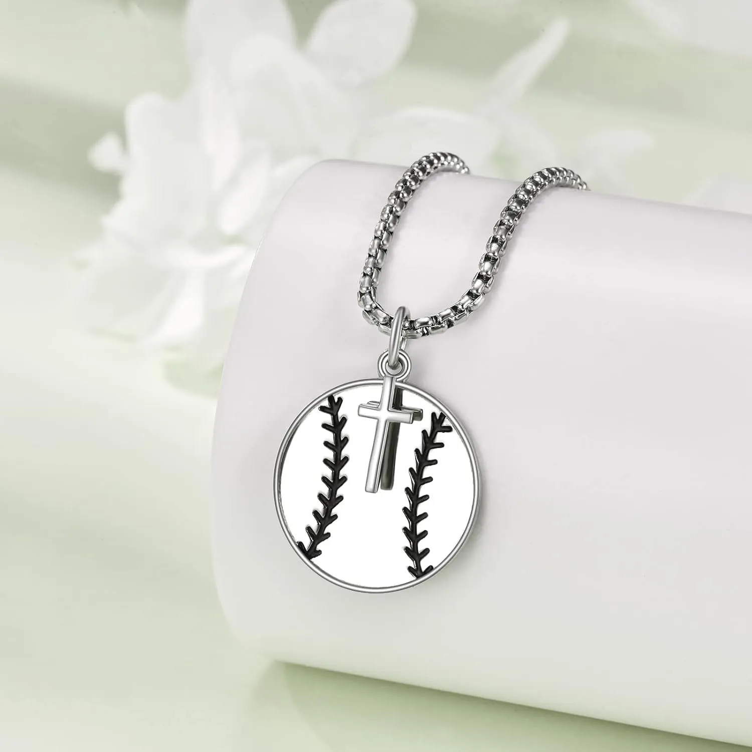 YFN Sport Necklace Sterling Silver Never Give Up I Can Do All Things Pendant Jewelry Sport Gifts for Women Men