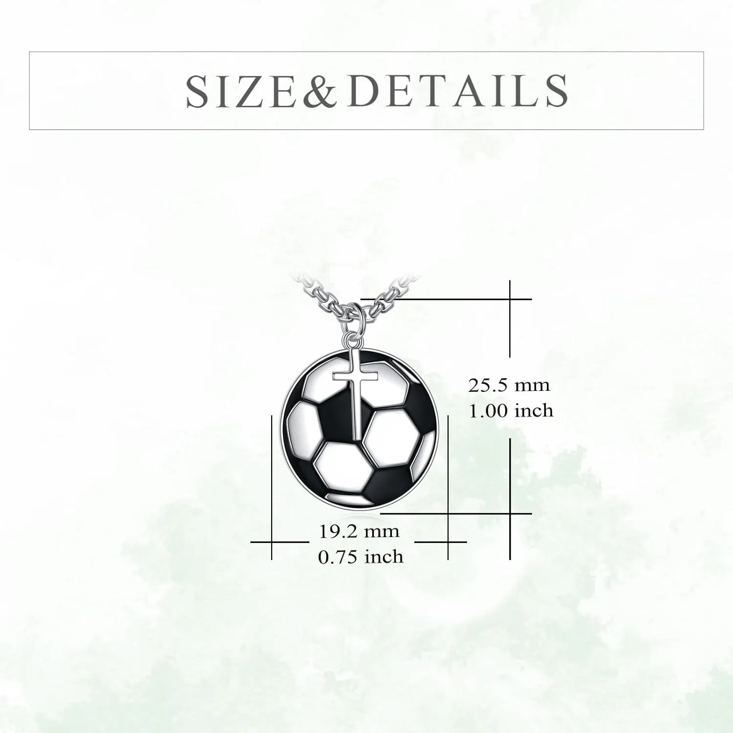 YFN Sport Necklace Sterling Silver Never Give Up I Can Do All Things Pendant Jewelry Sport Gifts for Women Men