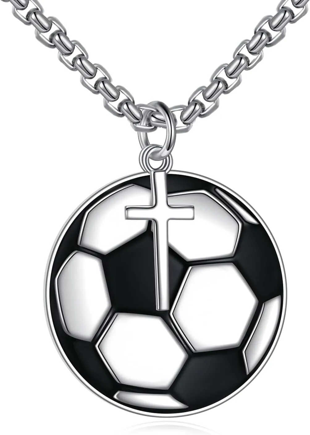YFN Sport Necklace Sterling Silver Never Give Up I Can Do All Things Pendant Jewelry Sport Gifts for Women Men