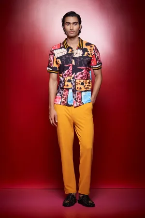 Zoolostamp Polo with Ribbed Collar