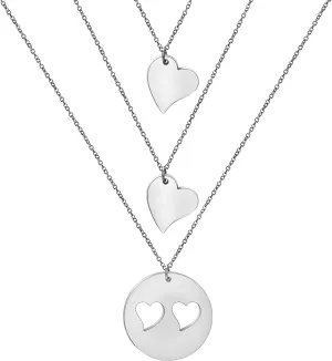 Zuo Bao Mother and 2 Daughters Necklace Set- Mom and Daughter Jewelry- Gift for Mom (Mom and 2 Daughter Necklace)